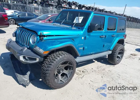 2019 Jeep Wrangler Unlimited Sahara 4X4 from USA, damaged, VIN 1C4HJXEN7KW619921